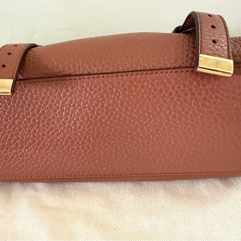 Mulberry Braided-Handle Mini Satchel in Chestnut - Picture 14 of 16